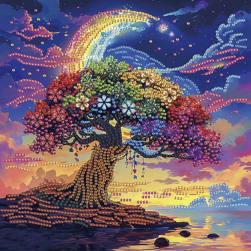 Алмазна мозаїка "Дерево мрій" BH021 неповна викладка 25х25 см Вінниця - фото 1