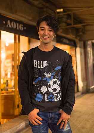 Футболка для мальчика аниме Йоикхи Ісаги Блуе Локк оверсайз (рост от 165 до 180 ) Черний AnimeJ0862m Днепр