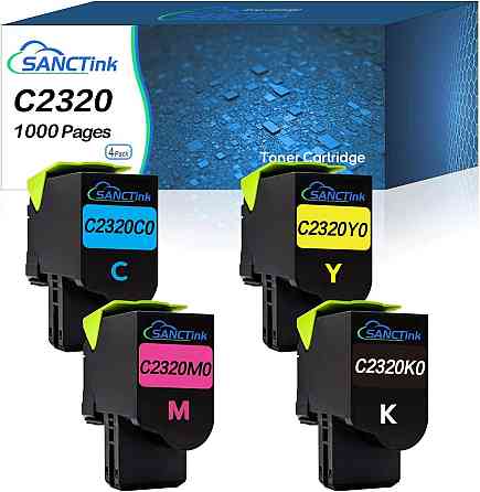 Б/У Комплект пустих картриджів SANCTink C2320 для лазерных принтеров Lexmark C2320K0 C2320C0 C2320M0 C2320Y0 MC2325adw MC2325 Днепр