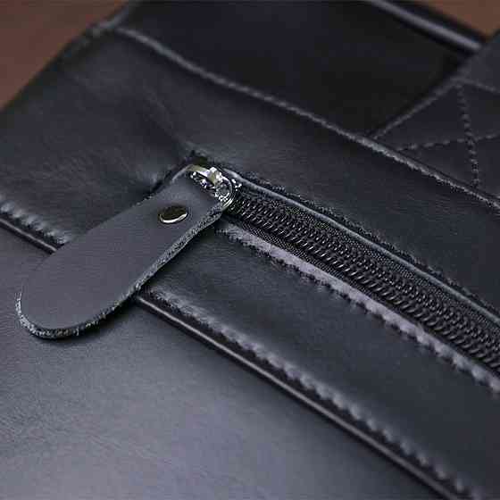 Деловая кожаная сумка для ноутбука Vintage 20680 Черный Киев