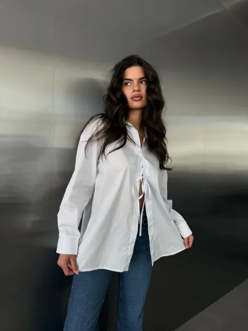 Жіноча сорочка oversize з преміум котону Туреччина — чорний, барбі, молоко Одеса - фото 18