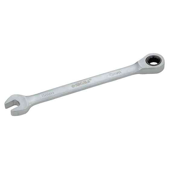 Ключ рожково-накидный трещеточный 8мм CrV satine SIGMA (6022081) Ровно