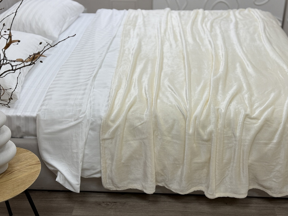 Ecotton Плед Ecotton 200х220 см Well Soft світло-молочний (11-9608 Coconut milk) Коломыя - изображение 5