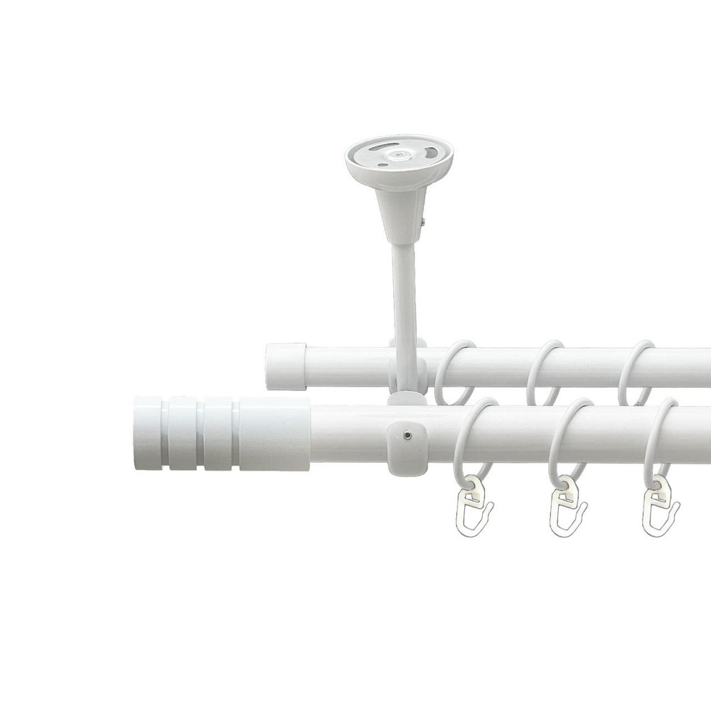 Карниз Orvit Модуло металевий дворядний відкритий до стелі гладка труба кільце металеве Арктіс 25\19 мм 200 см Львов - изображение 1