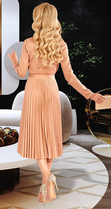 Плаття плісе з екозамші (42) Київ - фото 4