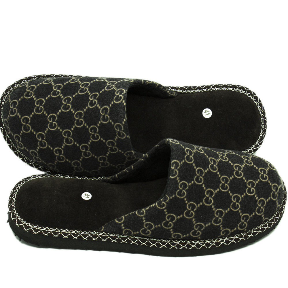 Тапочки закрытые домашние коричневые GG комнатные тапки для мальчика подросток Одесса - изображение 13