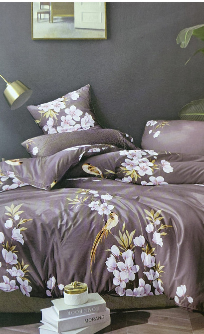 Постельное белье 3D | Полуторный и Двуспальный комплект | Цветы с бабочками | Мягкая и яркая Киев - изображение 5