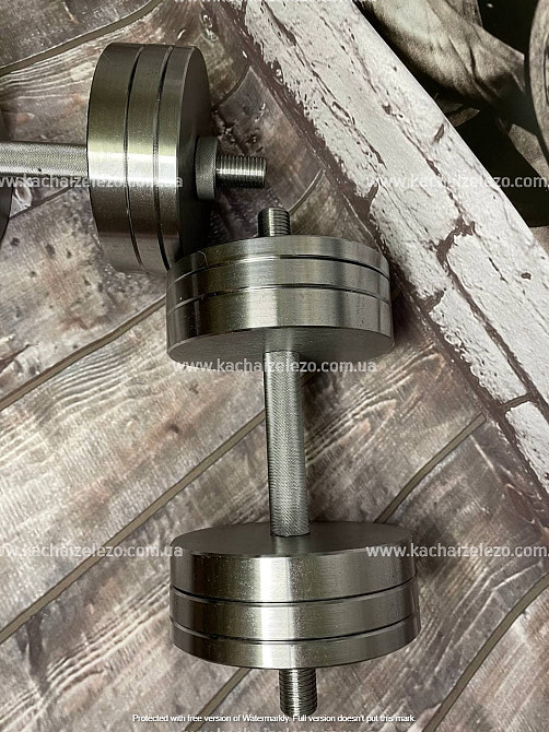 Набор 47 кг Штанга + Гантели металлические разборные 2 по 20 кг Гантели, гири, штанги и диски Киев - изображение 7