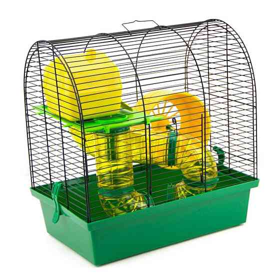 Клетка для грызунов Бунгало 2 Люкс металлическая с аксессуарами (33.5 х 23 х 36.5 см), Лори Винница