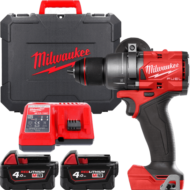 Дрель-шуруповерт аккумуляторный MILWAUKEE, M18 FDD3-402C, 158Нм (+ зарядное устройство, 2 аккумулятора Х 4Аг, кейс) Одесса - изображение 1