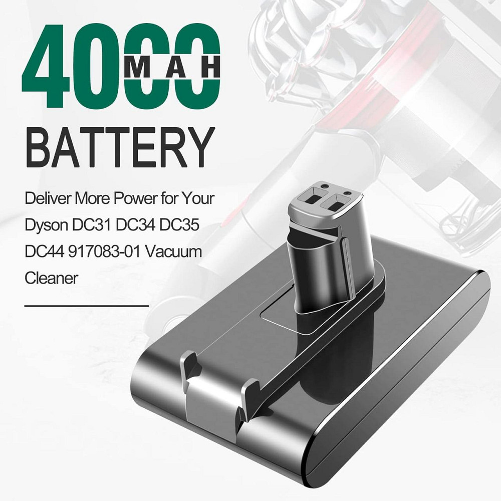 Акумулятор для пилососа Dyson DC31, DC34, DC35, DC44 (Type A), 4000 мАг, 22.2 В, змінна літій-іонна батарея 917083-01, Київ - фото 4