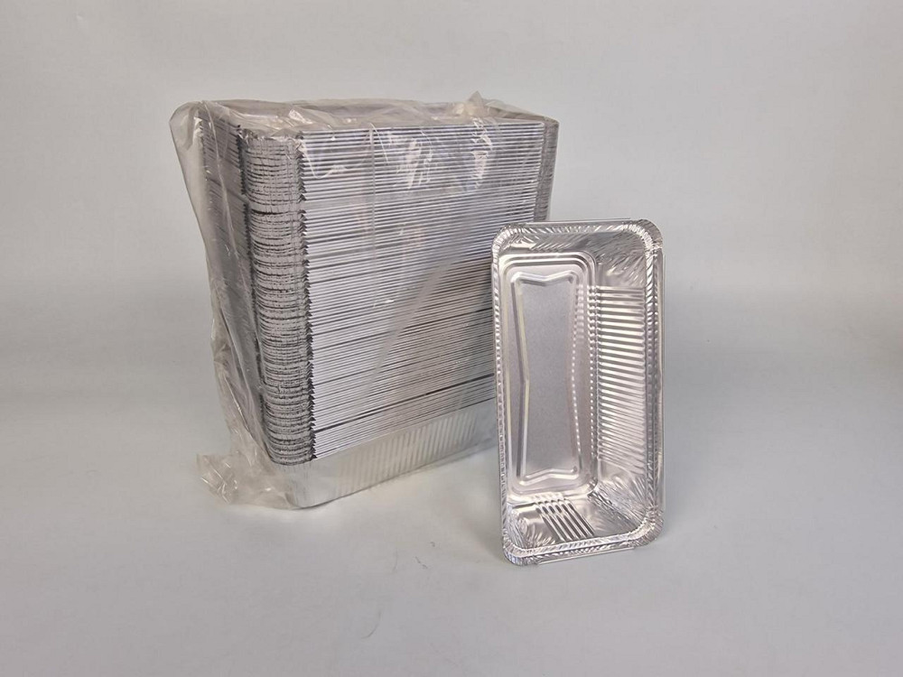 Прямокутний контейнер із харчової алюмінієвої фольги 900 мл SP62L100 штук (NEW) (1 пачка) Харків - фото 2