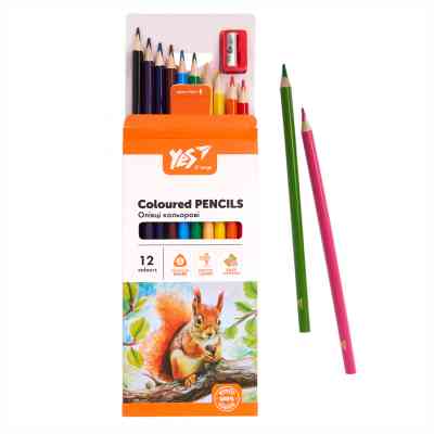 Карандаши цветные Yes Orange Line 12 кольорів з точилкою (290723) Винница