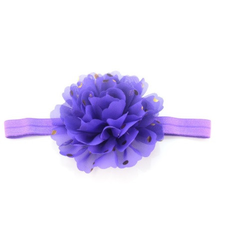 Повязка детская с цветком фиолетовая - окружность 34-48см, диаметр цветка 10см Киев - изображение 1