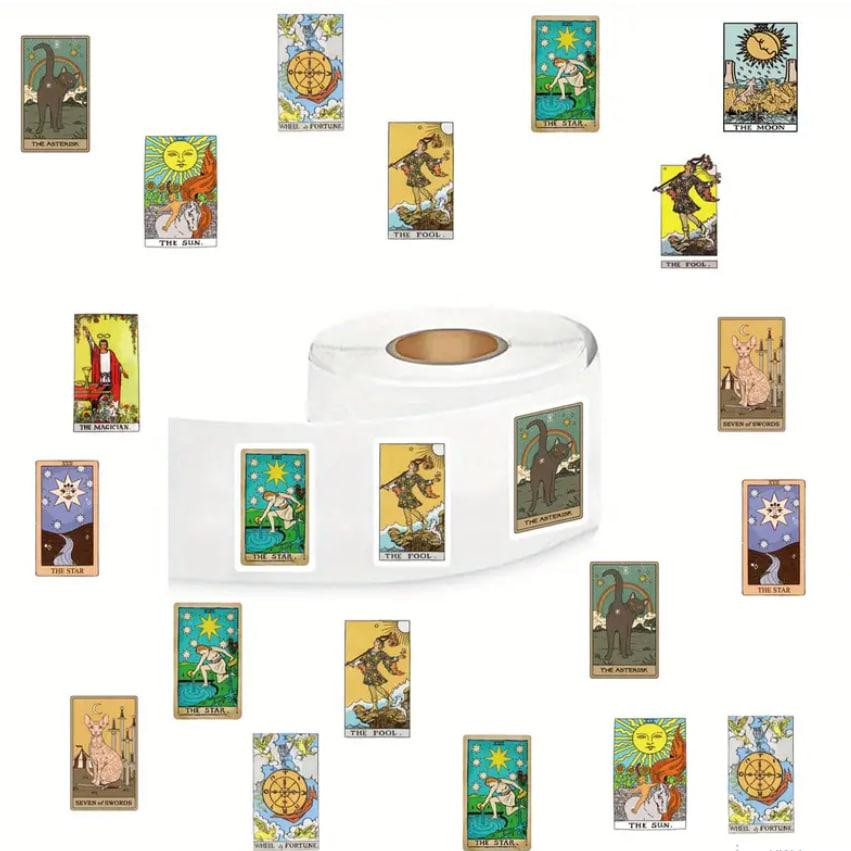Наклейка карты Таро, водонепроницаемые наклейки для бутылки с водой, компьютера, ноутбука, набор 500 Киев - изображение 1
