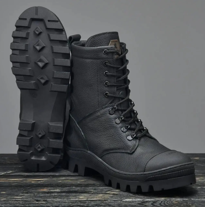 Тактичні чоловічі демісезонні чорні берці КІБОРГ ,військові чоловічі шкіряні берці Львів - фото 6