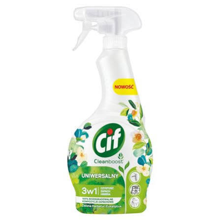 Универсальный спрей CIF Cleanboost 3в1 Зеленый чай и эвкалипт 500 мл Львов - изображение 1