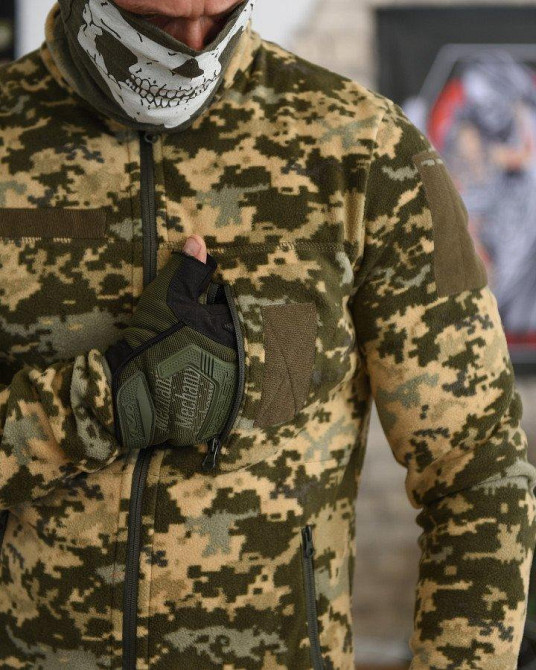 Кофта флиска мужская пиксель на змейке Одесса - изображение 16