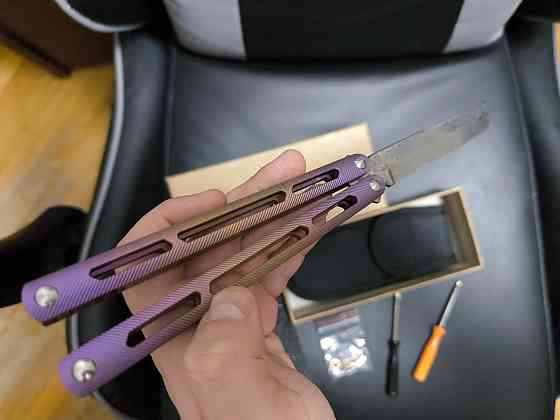 Балісонг "Tsunami by TheONE" | Дамаська сталь | Рідкий градієнт Київ