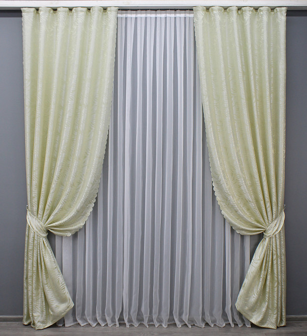 Шторная ткань жаккард 