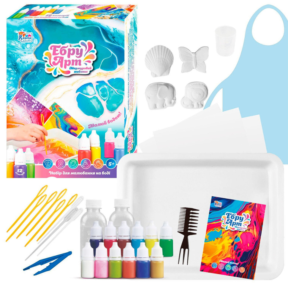 Детский набор для творчества в технике Эбру 94133, 4 гипсовых фигурки Винница - изображение 3