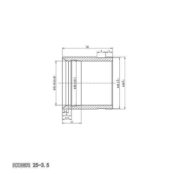 Гильза монтажная надвижная Koer KA.S25 - 25-3.5mm (KR4901) Киев