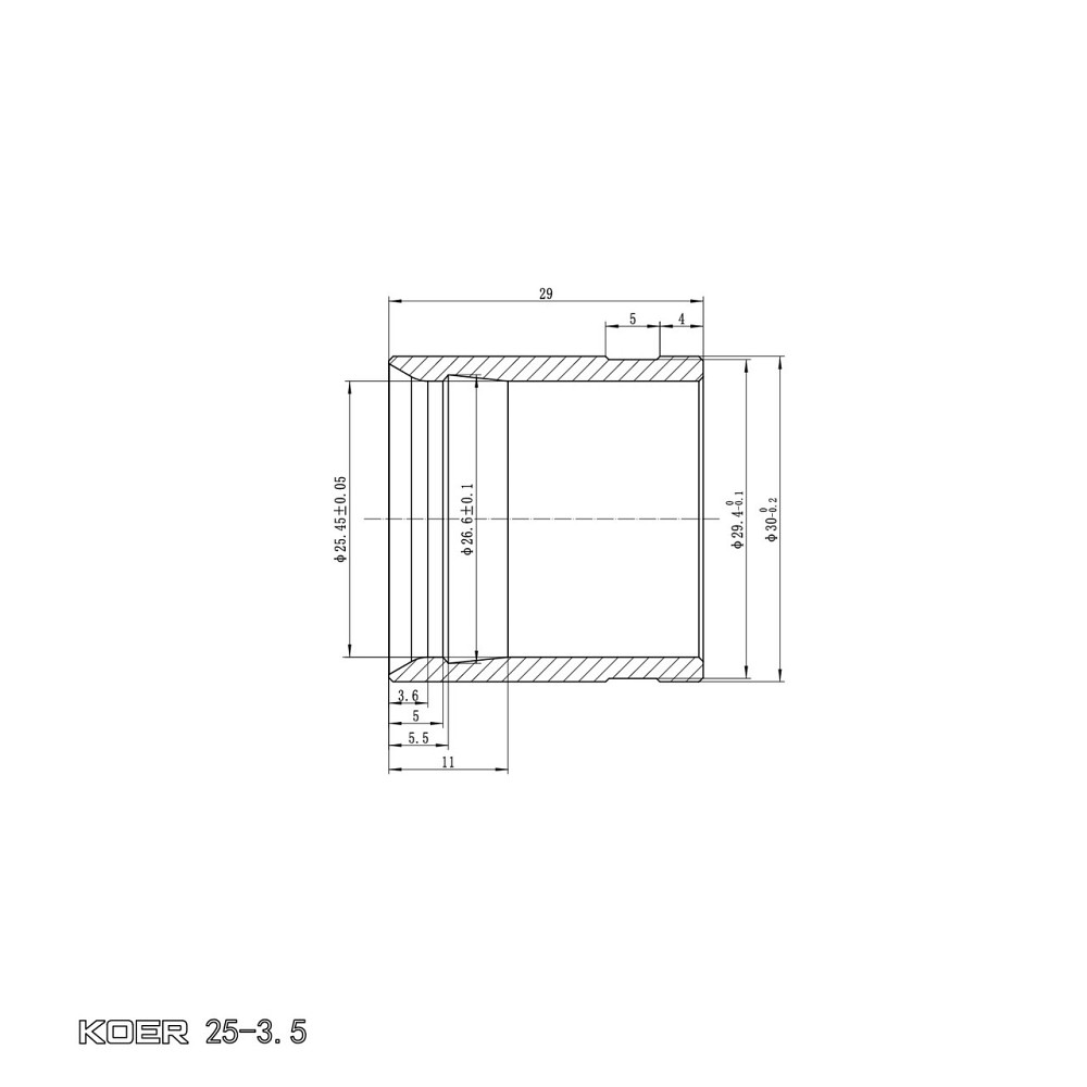 Гильза монтажная надвижная Koer KA.S25 - 25-3.5mm (KR4901) Киев - изображение 3