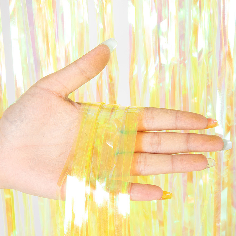 Для фото зони дощик 2 м на 1 м перламутрово-жовтий Київ - фото 1