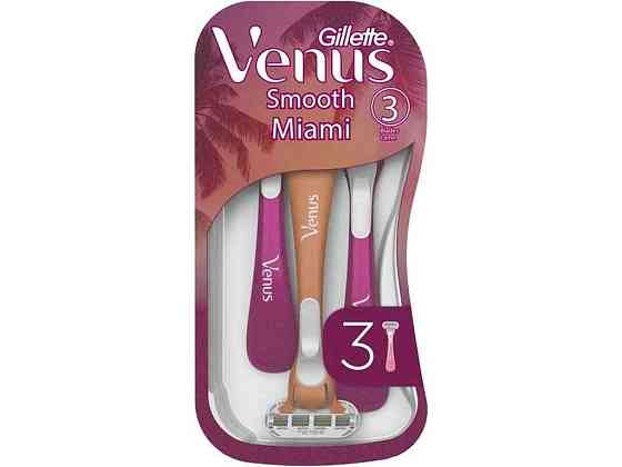 Бритва одноразова 3леза 3шт для гоління Smooth Miami ТМ VENUS Київ