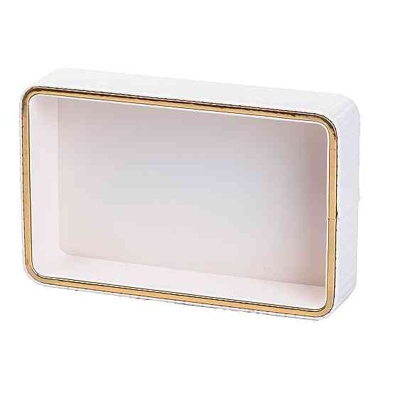 Салфетниця з еко-шкіри, біла, 25x15,5 см Київ