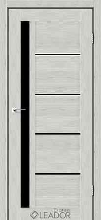 Коллекция LEADOR Express. Двери RIM  Полотно, эко-шпон Клен айс BLK Киев