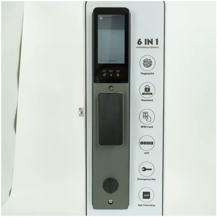 Смарт замок кодовий розумний дверний з дисплеєм KHS-Z37 з розблокуванням по обличчю, відбитком пальця, ключ-картою Кам'янець-Подільський - фото 4