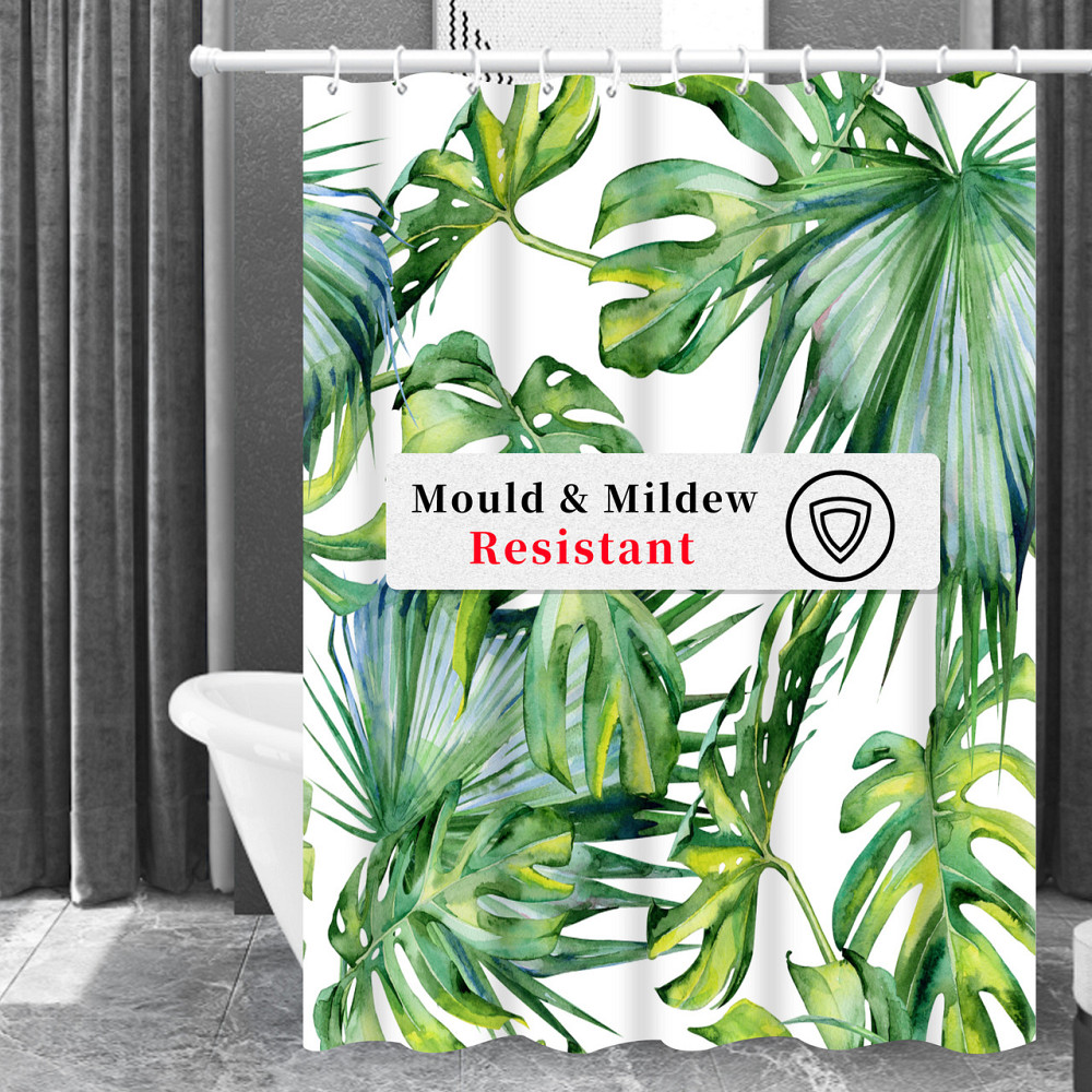 Шторка для ванни з поліестеру водонепроникна Bathlux 180x180 см з кільцями, фіранка для ванної кімнати Кам'янець-Подільський - фото 3