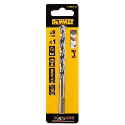 Сверло DeWALT по металлу Black & Gold,HSS-G, 9.0 х 125 х 81 мм (DT20528) Винница