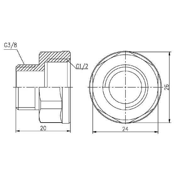 Перехід Thermo Alliance Forte 1/2"х3/8" ВН SF360159 Київ