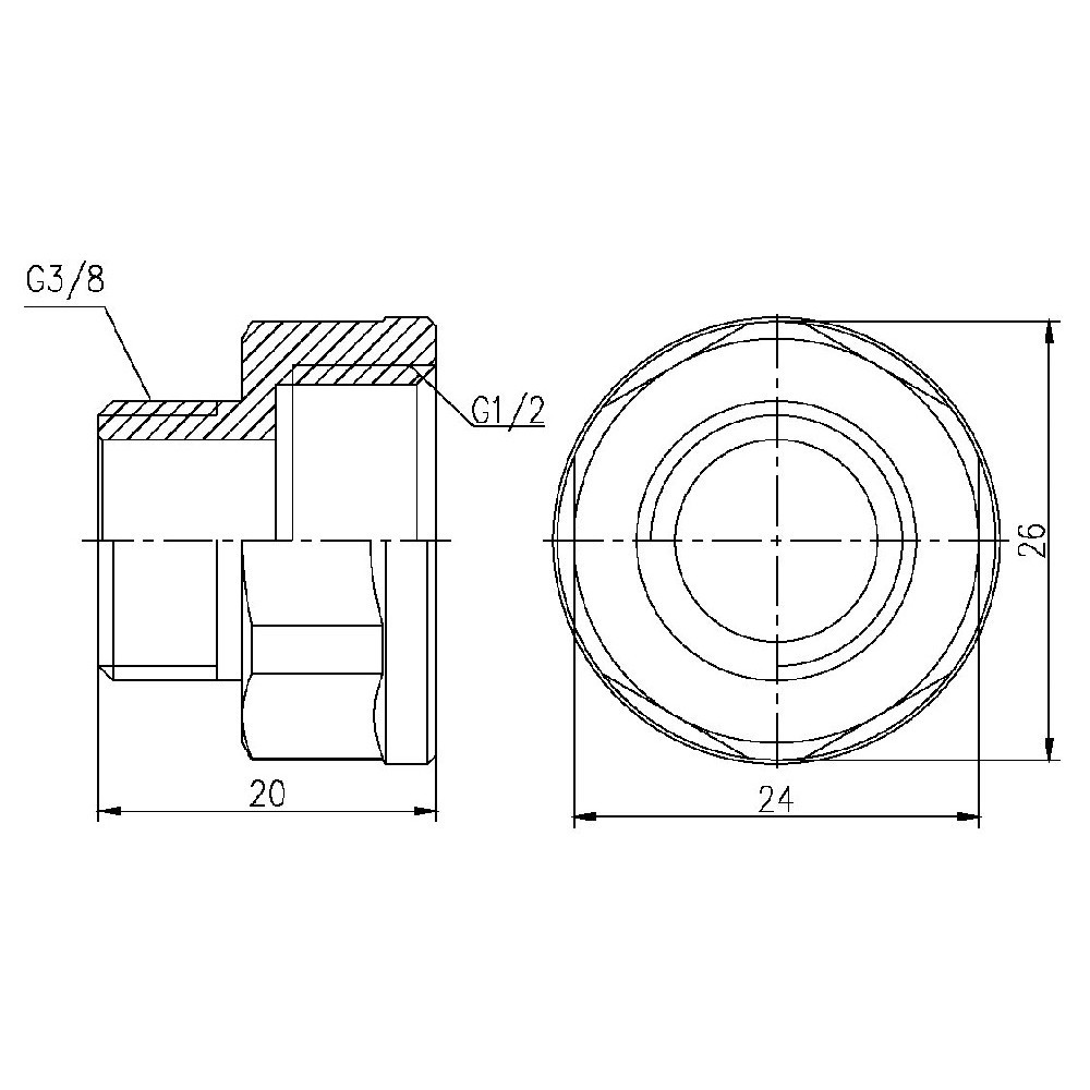 Перехід Thermo Alliance Forte 1/2"х3/8" ВН SF360159 Київ - фото 6