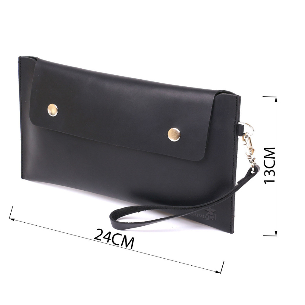 Кожаная матовая тревел-косметичка унисекс Shvigel 16426 Черный Киев - изображение 3