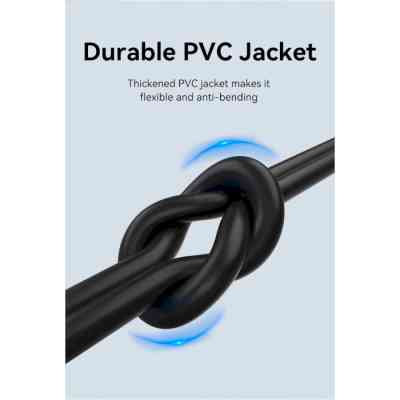 Дата кабель USB 2.0 AM to Type-C 1.0m 3.0A (18W) PVC black Vention (CTHBG) Вінниця