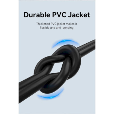 Дата кабель USB 2.0 AM to Type-C 1.0m 3.0A (18W) PVC black Vention (CTHBG) Вінниця - фото 3