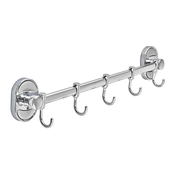 Планка с 5 подвижными крючками Zerix AFB-0115-5 (ZX5053) для удобного хранения Харьков