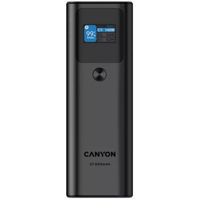 Батарея універсальна Canyon PB-2010 27000mAh PD/3.1/140Wh, in/out2xUSB-C PD/140W, outUSB-A/22.5W (CNE-CPB2010DG) Вінниця - фото 9