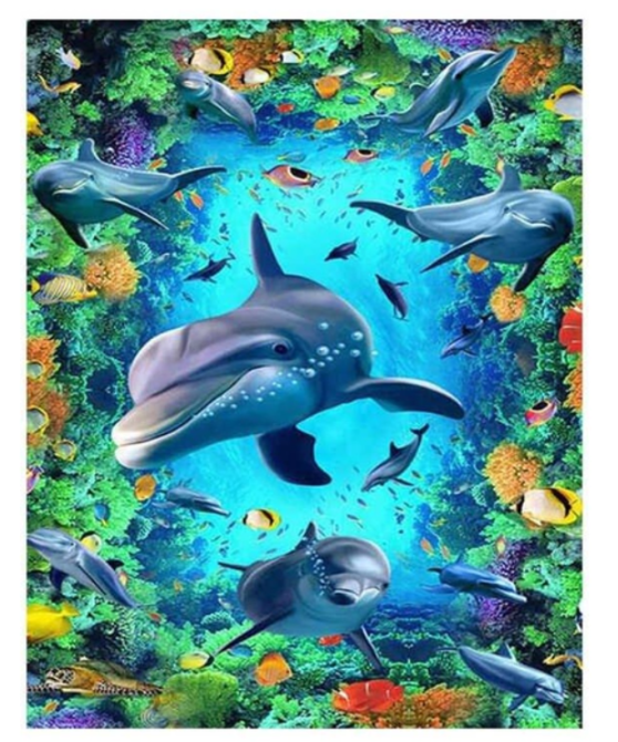 Алмазна мозаїка TK Group розмір 30х40см Дельфіни (GB 77780) Чернигов - изображение 1