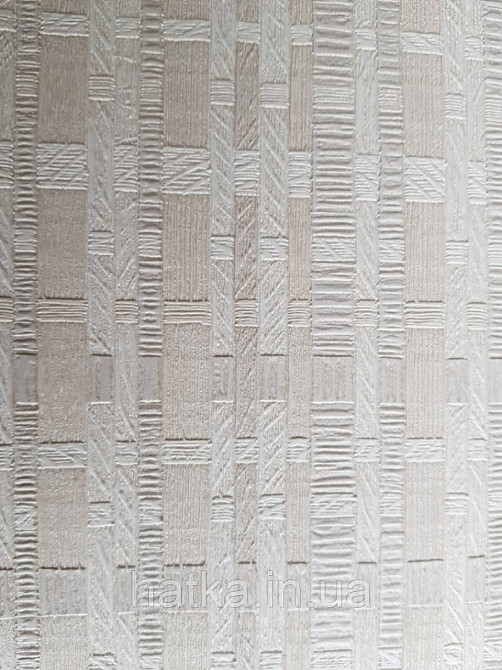 Шпалери метрові вінілові на флізелін AdaWall Beta метрові структурні смуги під соломку бежеві молочні Київ - фото 3