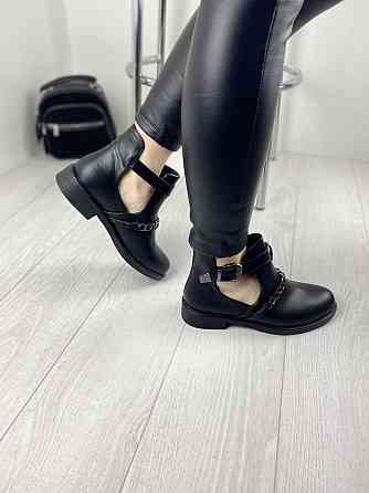 Жіночі черевики MENGTING чорні еко-шкіра 38р. (2029) Коломия