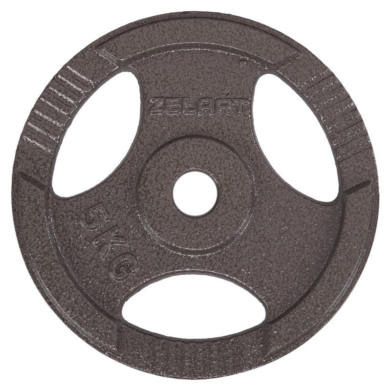 Диск сталевий з хватом 5 кг 30 мм Zelart-7790-5 Київ - фото 2