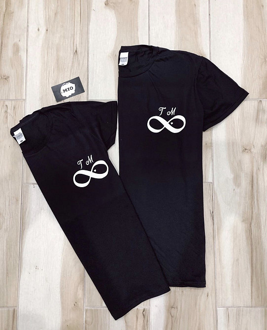 Парні футболки для хлопця та дівчини з Ініціалами зі 100% Бавовна Чернівці - фото 1