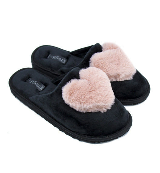 Капці жіночі домашні з серцем "Розове серце" велюр Тапки теплі із закритим носком для дому 37 Одеса - фото 2