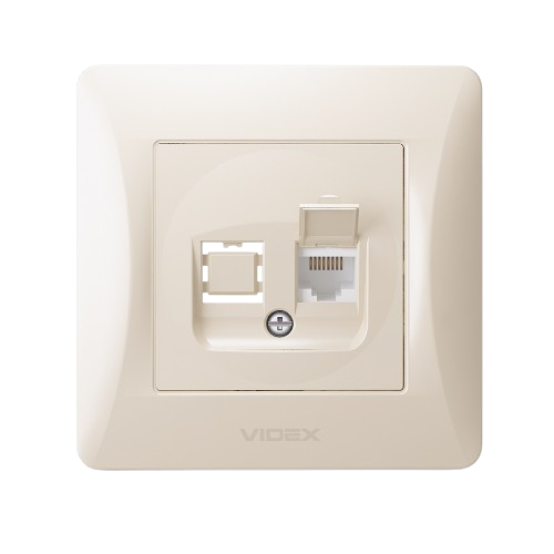 BINERA крем Розетка внутрішня 1-а CAT6 комп'ютерна Videx Житомир
