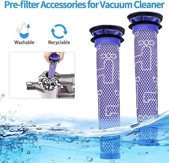 Аккумулятор для пылесоса Dyson V8 с 2 фильтрами 21,6V 6000 mAh сменная батарея для Absolute Animal Fluffy SV10 Киев