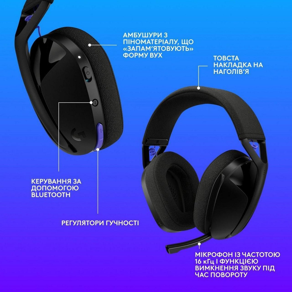Гарнітура Logitech G321 Lightspeed Black (981-001563) ( 14694 ) Харьков - изображение 8